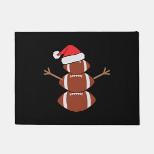 Felpudo El Navidad lindo futbolista Santa Hat es gracioso