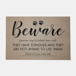 Felpudo El país rústico divertido se guarda de los perros