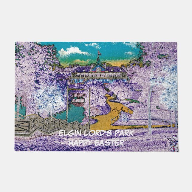 Felpudo EL PARQUE ELGIN ILLINOIS LORDS PAVILION 1920'S Eas (Anverso)