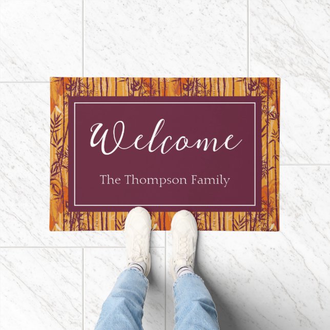 Felpudo El patrón de safari del Lotus blanco (Interior)