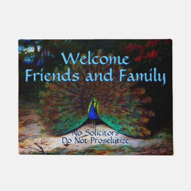 Felpudo El pavo real (Anverso)