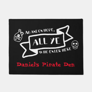 Felpudo El Personalizado Pirata Abandon Espero Que Todos L
