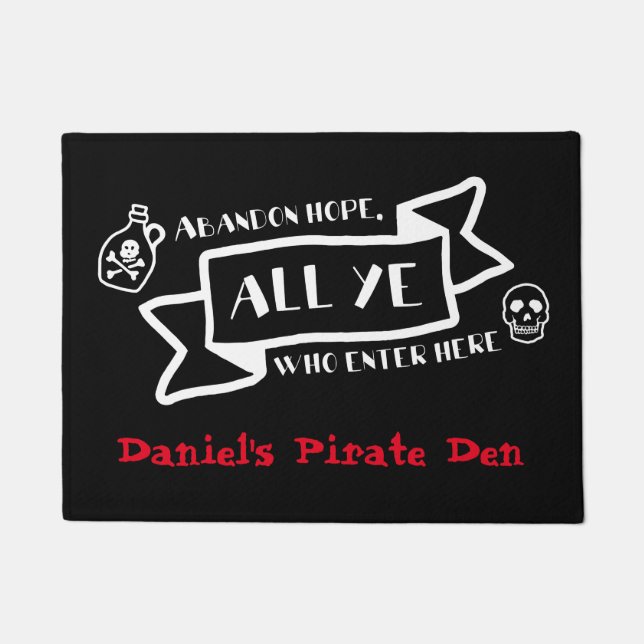 Felpudo El Personalizado Pirata Abandon Espero Que Todos L (Anverso)
