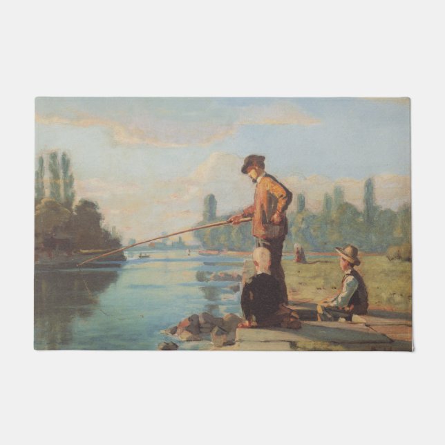 Felpudo El pescador (pesca al aire libre) (enredo) (río) (Anverso)