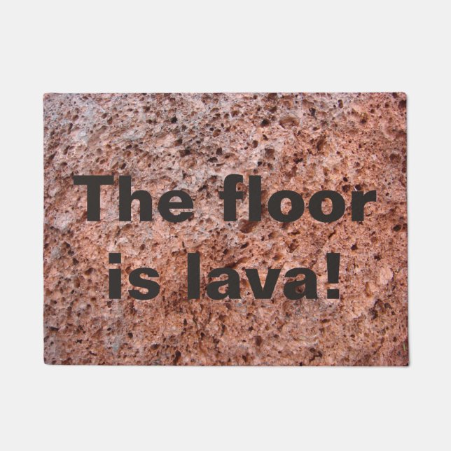 Felpudo El piso es lava (Anverso)