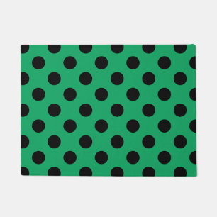 Felpudo El polka negro se pone en verde fresco