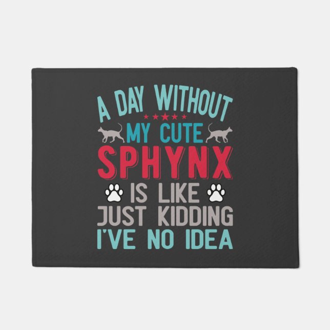 Felpudo El propietario canadiense de Sfinx Sairless Sphynx (Anverso)