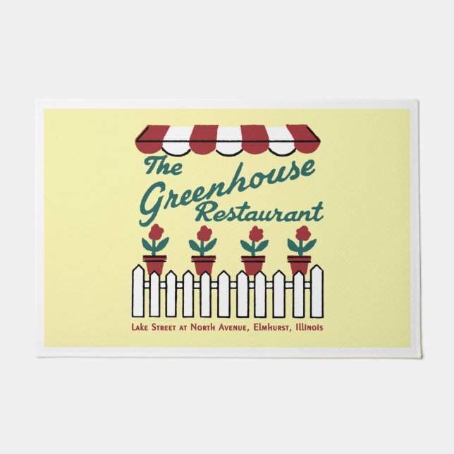 Felpudo El restaurante Greenhouse, Elmhurst, Illinois (Anverso)