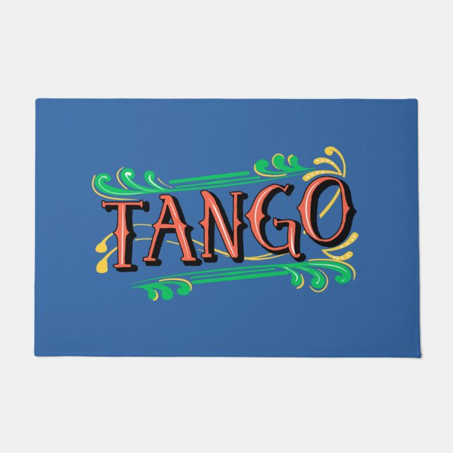 Felpudo El tango argentino Fileteado Porteno inspira a Mil (Anverso)