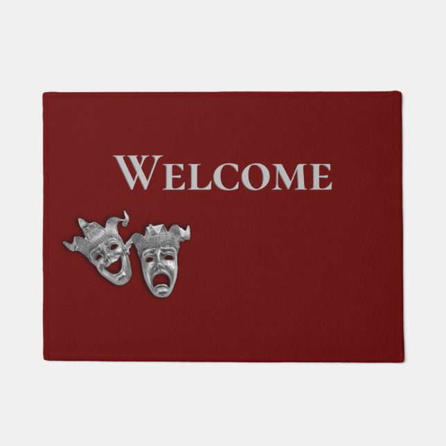 Felpudo El teatro enmascara la comedia y la tragedia (Anverso)