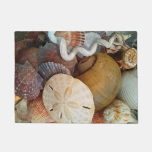 Felpudo El tema de la playa de Seashells Sand Dollar