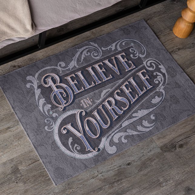 Felpudo El texto retro florece el regalo de citas motivaci (Subido por el creador)