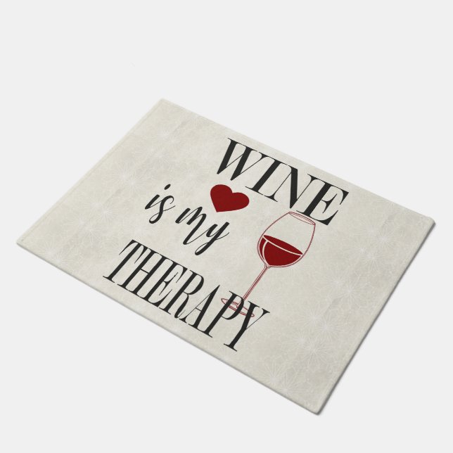 Felpudo El Vino Es Mi Doormat Terapéutico (Angular)