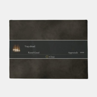 Felpudo Elden Ring doormat, "Trap ahead" rated