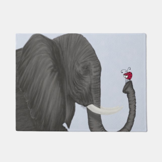 Felpudo Elefante Adorable y Ladybug Cuaderno (Anverso)
