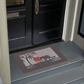 Felpudo Elefantes Africanos Puerta Mat