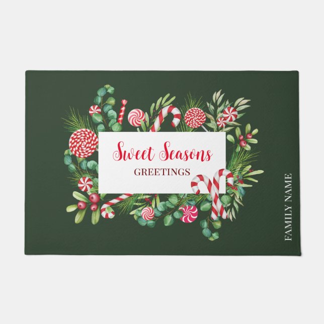 Felpudo Elegancia de menta (Anverso)