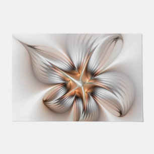 Felpudo Elegancia floral modernidad Resumen arte fractal