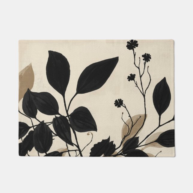 Felpudo Elegant Botanical Leaf Area Rug (Anverso)