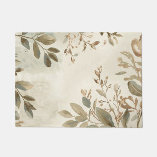 Felpudo Elegant Botanical Leaf Area Rug