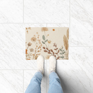 Felpudo Elegant Botanical Wildflower Area Rug