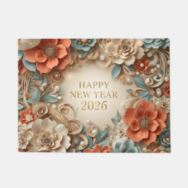 Felpudo elegant happy new year 2026 welcome mat