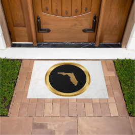 Felpudo Elegant Modern Chic Black and Gold Florida Theme  