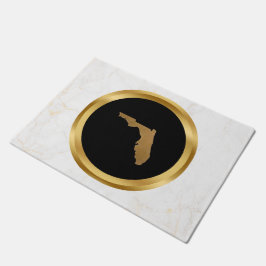 Felpudo Elegant Modern Chic Black and Gold Florida Theme 