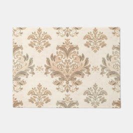 Felpudo Elegante beige damasco vintage casa de campo franc