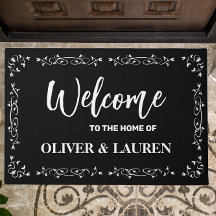 Elegante Bienvenida A La Casa De | Negro