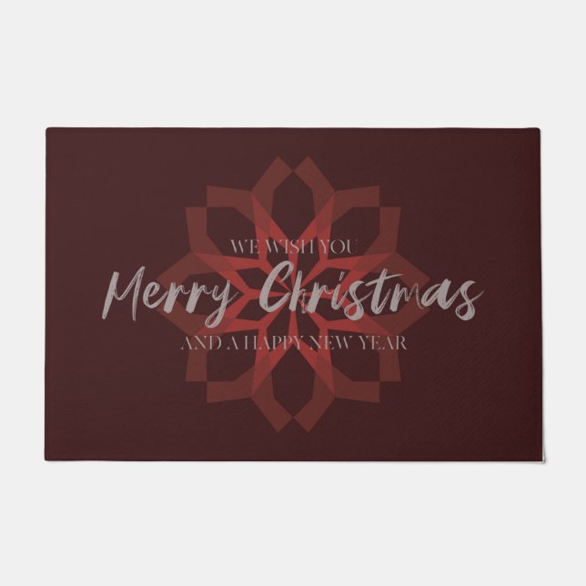 Felpudo Elegante, de moda, genial "Te deseamos Feliz Navid (Anverso)