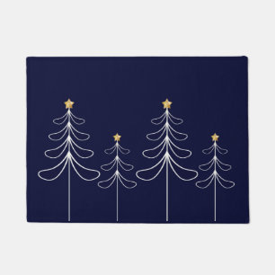 Felpudo Elegante diseño minimalista de árbol de Navidad az