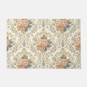 Felpudo Elegante estampado floral grabado vintage francés