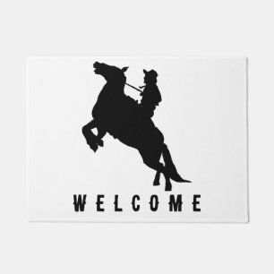 Felpudo Elegante estilo moderno con un trato de caballos n