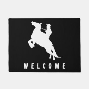 Felpudo Elegante estilo moderno con un trato de caballos n