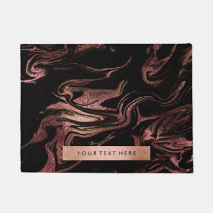 Felpudo Elegante estilo moderno de mármol negro de cobre r