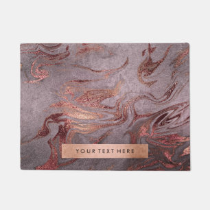 Felpudo Elegante estilo moderno de mármol rosa dorado viol