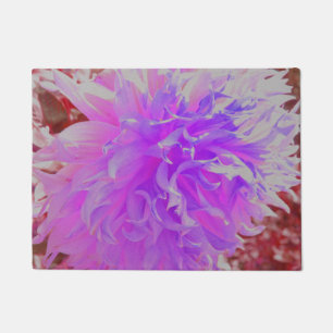 Felpudo Elegante Flor de Dahlia Ultra Violeta