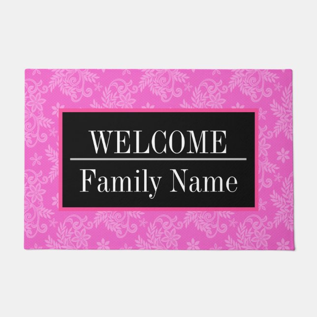 Felpudo Elegante floral de moda vintage (Anverso)