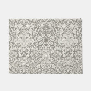 Felpudo elegante formal brocado de encaje damasco blanco