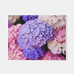Felpudo Elegante imagen floral de Hydrangea azul