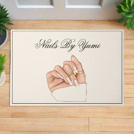 Felpudo Elegante Moda Salón Nail Salón Manicurista Belleza