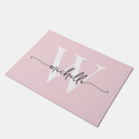 Elegante Moderno Nombre de Letra en Rosa Claro con