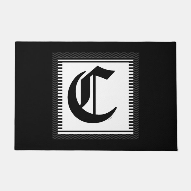 FELPUDO ELEGANTE MONOGRAM INICIAL C (Anverso)