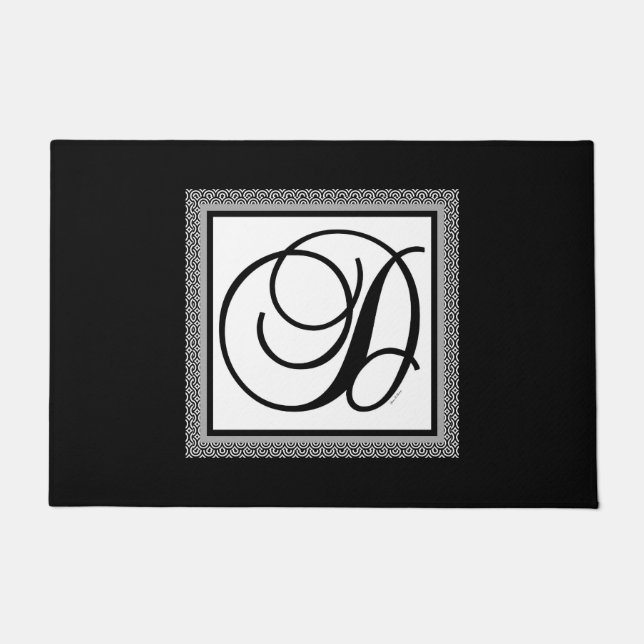 FELPUDO ELEGANTE MONOGRAM INICIAL D (Anverso)