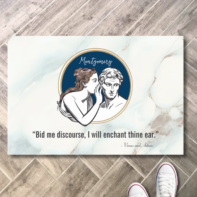 Felpudo Elegante Navy Blue Marble Cita Casa Calentador (Subido por el creador)