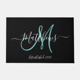 Felpudo Elegante Nombre de la familia de guiones del Monog