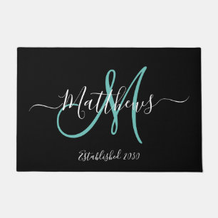 Felpudo Elegante Nombre de la familia de guiones del Monog