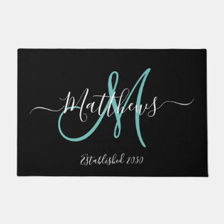 Felpudo Elegante Nombre de la familia de guiones del Monog
