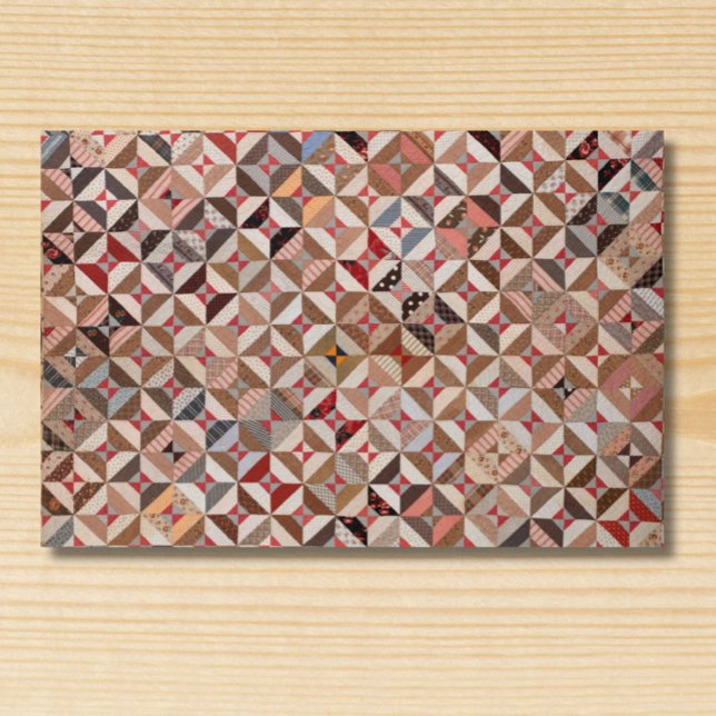 Felpudo Elegante patrón de corte de mosaico antiguo (A vintage quilt doormat elevates traditional and more contemporary styles of home décor!)